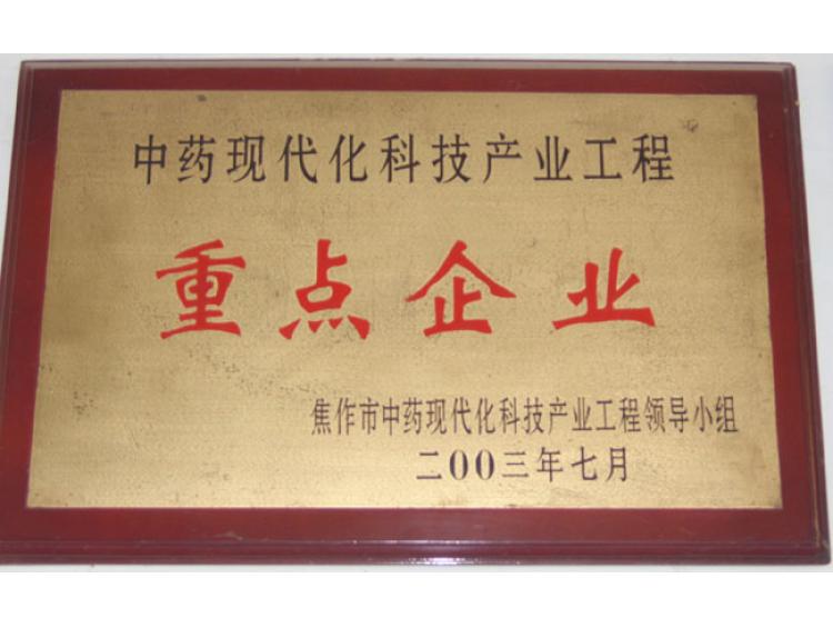 中藥現代化科技產業(yè)重點企業(yè)